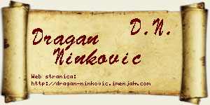 Dragan Ninković vizit kartica